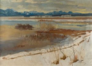 Chiemsee Mit Blick Auf Wendelstein by Alfred Haushofer