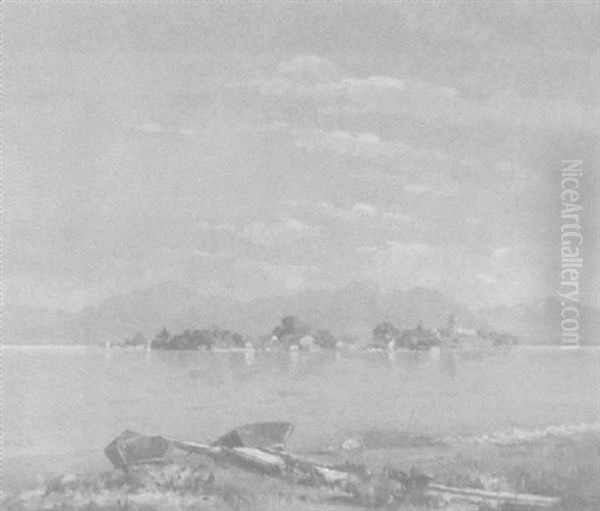 Blick Uber Den Chiemsee Auf Die Fraueninsel - view 1