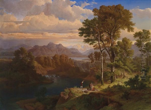Oberbayerische Gebirgslandschaft - view 1
