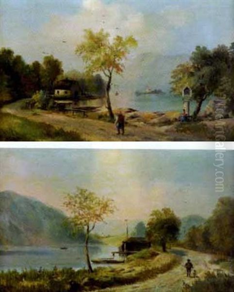 Flusslandschaft (+ Another Similar; 2 Works) - view 1