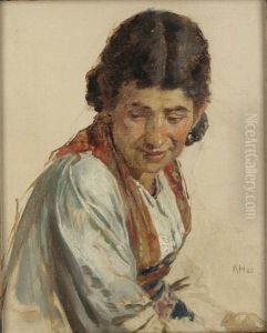 Portrait (study) by Rudolf Hausleithner