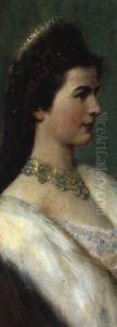 Kaiserin Elisabeth Von Tsterreich Mit Diadem by Rudolf Hausleithner