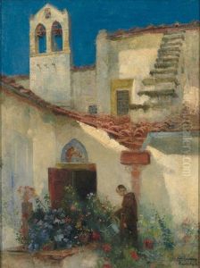 Im Garten Von San Francesco by Ernst Friedrich Hausmann