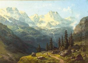 'das Breit Und Thingelhorn Im Hinteren Lauterbrunnental Schweiz'