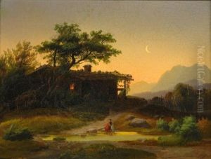 Abendfrieden Im Gebirge by Gustav Hausmann