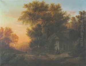 Abend Im Harz (?) by Gustav Hausmann