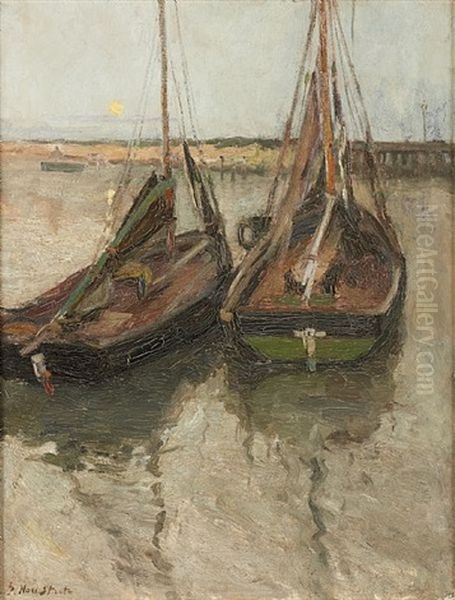 Barques De Peche Au Coucher Du Soleil - view 1