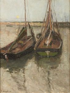 Barques De Peche Au Coucher Du Soleil Barques De Peche Au Coucher Du Soleil