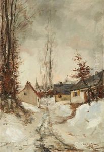 Le Village Sous La Neige by Gaston Haustrate