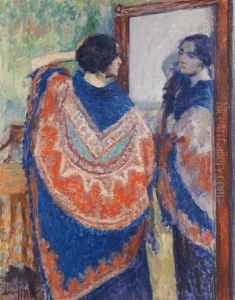 Jeune Femme Se Mirant by Gaston Haustrate