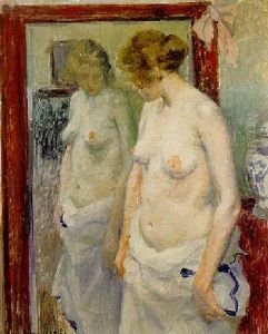 A Nude In Front Of A Mirror by Gaston Haustrate