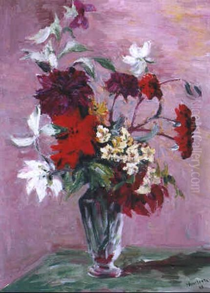 Bunter, Sommerlicher Straus In Balustervase - view 1
