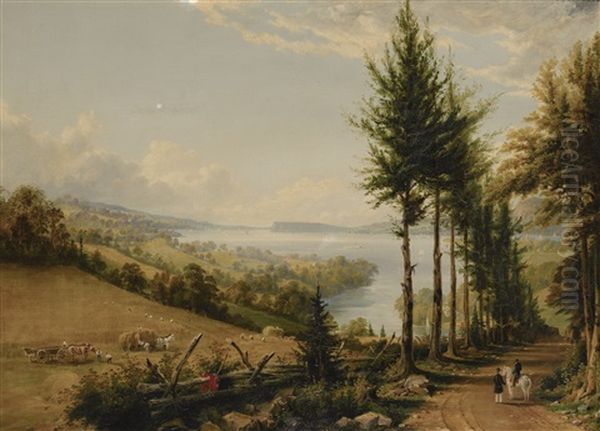View Of The Hudson From Horton's Road Near Croton - view 1