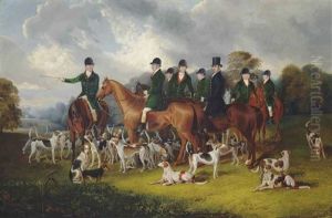 The Beaufort Hunt At Badminton, With W. Long On Wandering Boy, Stanbury On Edith, C. Long, Nash, Davis Sen. On Merrydale, Davis Jun. On Wroughton... The Beaufort Hunt At Badminton, With W. Long On Wandering Boy, Stanbury On Edith, C. Long, Nash, Davis Sen. On Merrydale, Davis Jun. On Wroughton...
