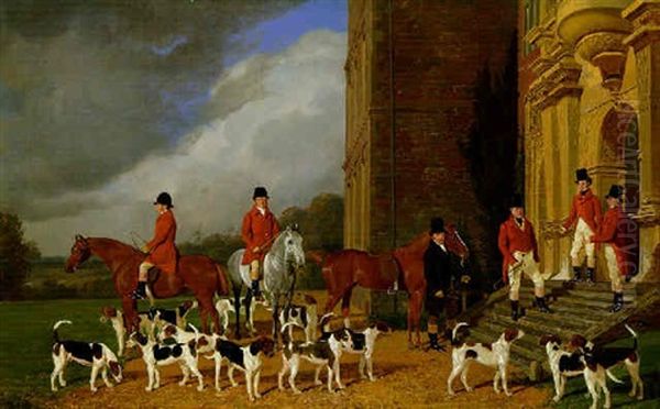 Sir John Cope With His Hounds On The Steps Of Bramshill House, Hampshire - view 1