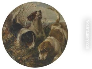 On The Scent (+ End Of The Day; Pair) by Alfred Charles Havell