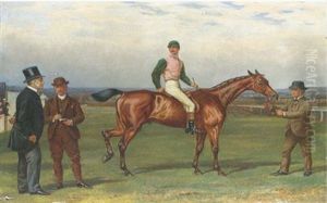 "old Joe", With Jockey Up, On A Course Steeplechasing (in Collab. W/william H. Hopkins) by Alfred Charles Havell