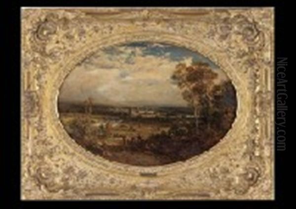 Voyageurs Dans Le Paysage Panoramique - view 1