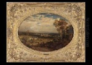Voyageurs Dans Le Paysage Panoramique