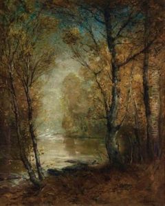 Stream In Autumn by Benjamin Franklin de Haven