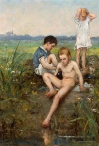 Badende Kinderen by Hendrik Johannes Haverman
