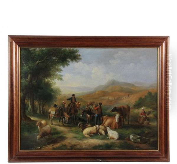 Delivery Of Food To A Shepherd In The Fields - view 1