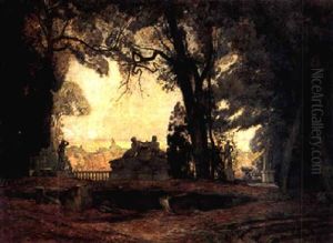 Parc De St. Cloud (apres-midi D'automne) by Henri Charles Julien Havet