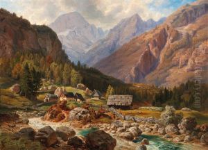 The Upper Trenta Valley In The Julian Alps by Jan Trentan Havlicek