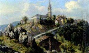 Das Dorf Canzano Am Karsten Bei Triest by Jan Trentan Havlicek
