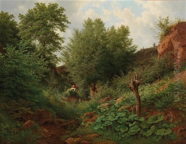 Landscape With Stream In The Summer - view 1