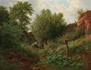 Landscape With Stream In The Summer by Bedrich Havranek