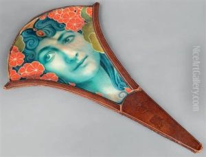 Portrait De Femme Art Nouveau by Louis Welden Hawkins