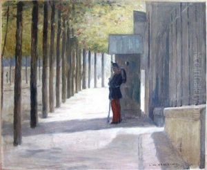 Soldat Montant La Garde Devant La Grille