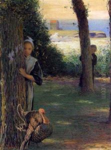 Jeune Fille Au Dindon