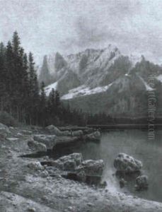 Der Weissenfelsersee In Den Julischen Alpen by Vincenz Hawlicek
