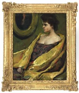 Portrait Of A Woman With A Yellow Shawl