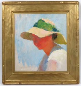 Woman Wearing A Sun Bonnet - Mudhead Woman Wearing A Sun Bonnet - Mudhead
