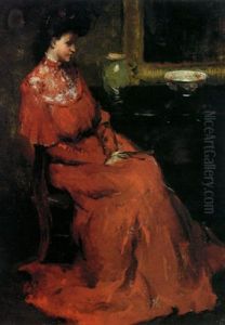 Girl In Red by Charles Hawthorne