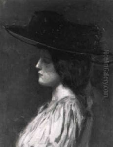 Portrait Of A Lady In A Black Hat Portrait Of A Lady In A Black Hat