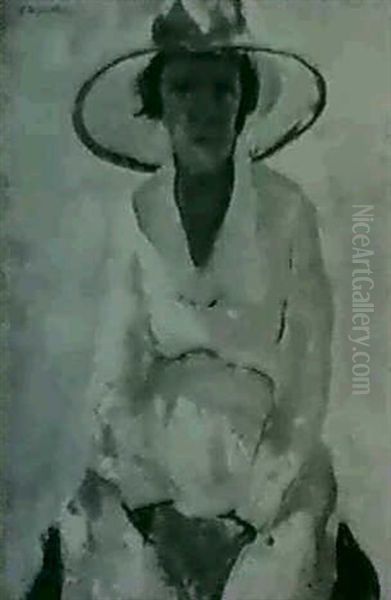 A Lady In A White Hat - view 1