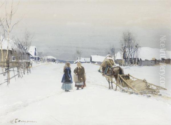 Village In Winter - view 1