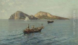 Fishing Off The Coast Of Capri by Bernardo Hay