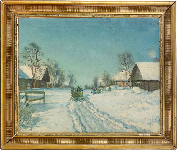 Snow-covered Village - view 1