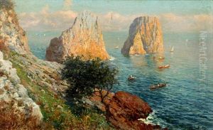 View Of The Faraglioni, Capri by Bernardo Hay