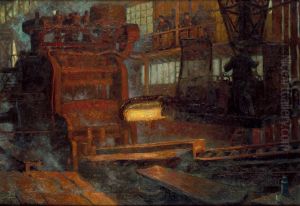Stahlwalzwerk by Hans Baluschek