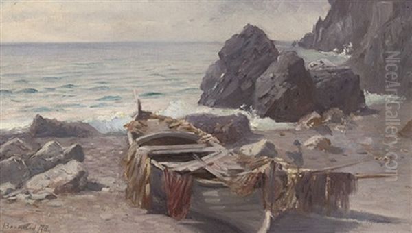 A Fishing Boat At Low Tide, Capri - view 1