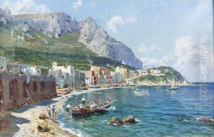 Sommerliche Ansicht Von Marina Di Capri by Bernardo Hay