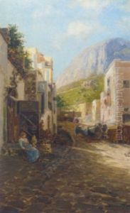 A Backstreet In Capri by Bernardo Hay