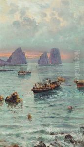 Fishermen Off Capri by Bernardo Hay