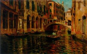 A Venetian Canal by Bernardo Hay